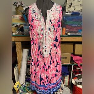 Lilly Pulitzer Carlotta Shift Via Amore Engineered size 4 NWT flamingos